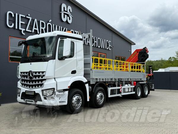Mercedes Benz - Arocs Actros 3236 // E6 // 8x4 // Palfinger PK4800 kamion s ravnom platformom / J...