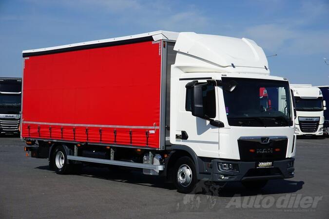 MAN - TGL / 12.190 / Euro 5 / 16 PALET kamion sa klizna zavesa cerada + rampa / DOM-1792