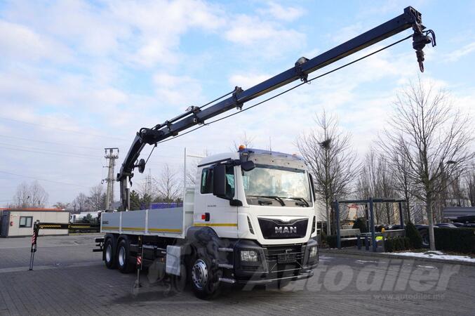 MAN -  TGS 26.400 6x4 Ravna platorma + Kran  HIAB 244 EP-4 HIDUO