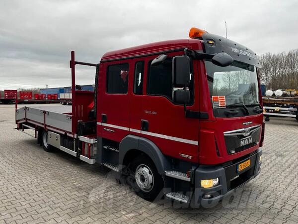 MAN - TGL 8.180 Doka – ravna platforma sa dizalicom HMF 535 K3, vučno vozilo