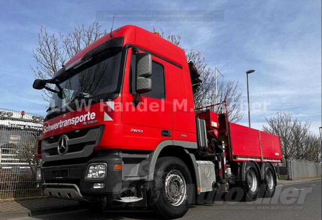 Mercedes Benz - Actros 2651 6x4 Ravna platforma + Kran Atlas 190.2
