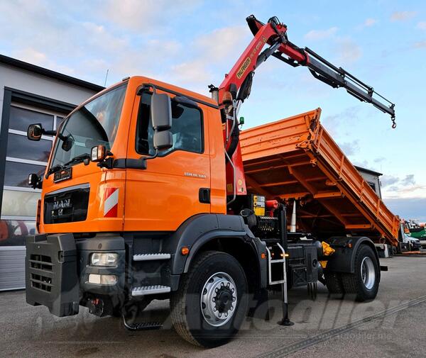 MAN - TGM 18.340 4x4 Kiper + Kran Palfinger PK 12001