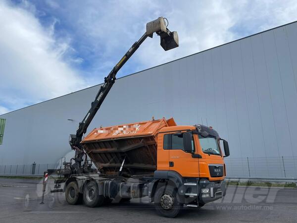 MAN - TGS 26.360 Kiper + Kran Jonsered J 1090