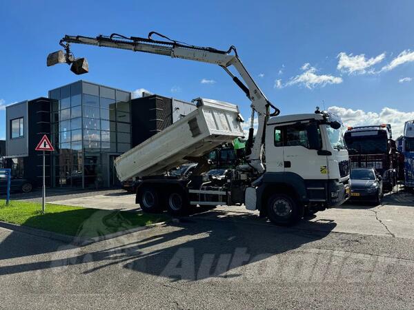 MAN - TGS 26.400 6x4 Kiper + Kran HIAB 166D