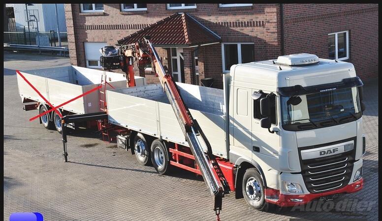 DAF - XF 440 6x2 Ravna platforma + Kran Terex-Demag 1452-A12