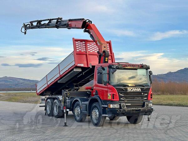 Scania - P 400 8x4 Kiper + Kran Palfinger PK 33002 - EH D