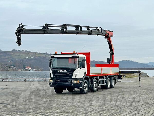 Scania - P 450 8x4 Ravna platforma + Kran Palfinger PK 27002 - SH