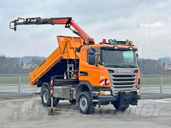 Scania - G360 4x4 Kiper + Kran PK 11002 B