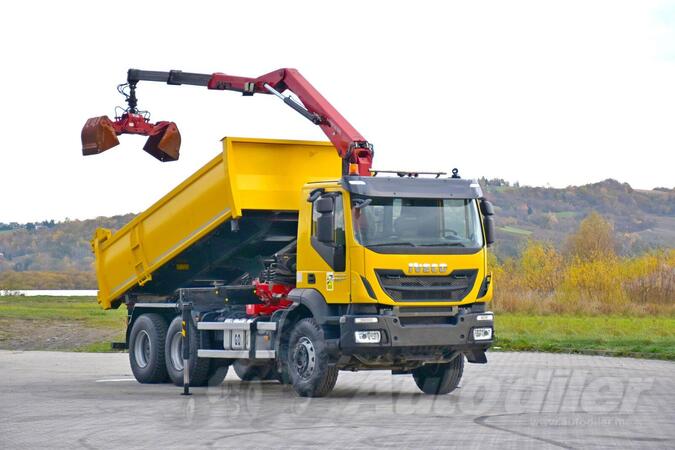 Iveco - TRAKKER 360 6x4 Kiper + Kran HMF 1444 Z2