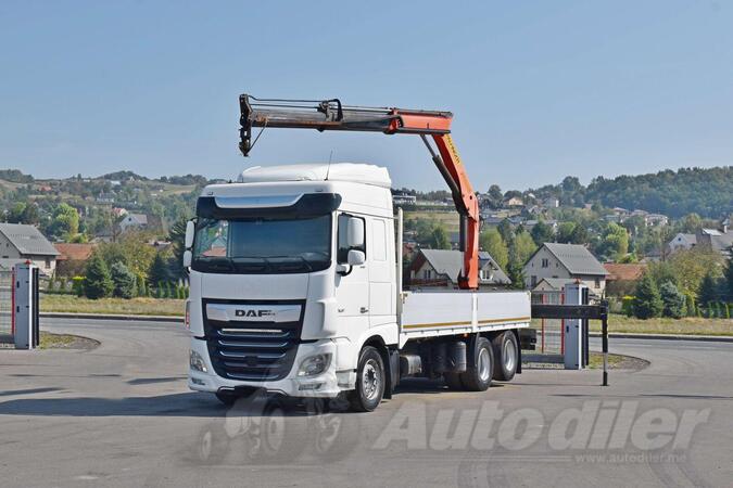 DAF - XF 530 6x2 Platformom + Kran PK 15500