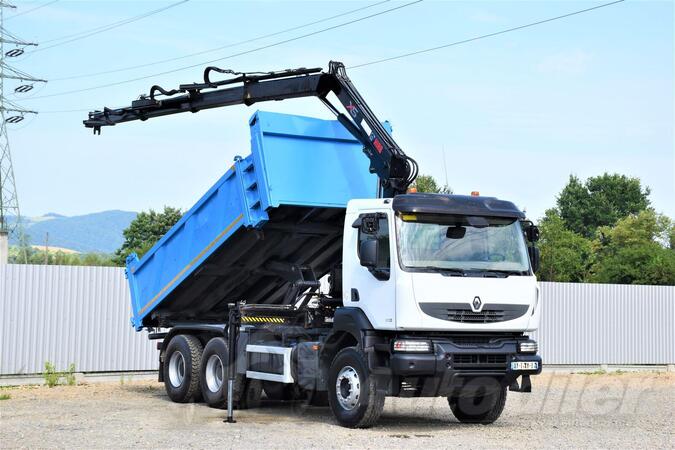 Renault - KERAX 370 DXI 6x4 Kiper + Kran Hiab 122B