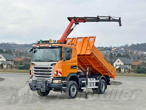 Scania - G360 4x4 Kiper + Kran PK 11002 B