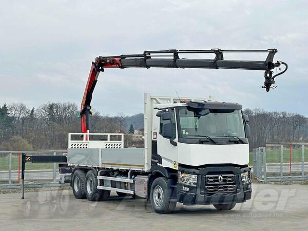 Renault - C 380 Ravna Platforma + Kran Palfinger PK 18002 - EH C