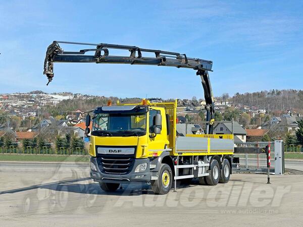 DAF - CF 450 6x4 Ravna platforma + Kran Palfinger PK 22002 - EH D