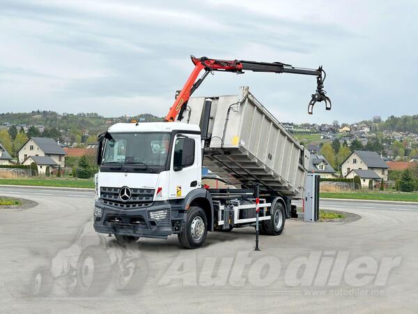 Mercedes Benz - AROCS 1830 Kiper + Kran PK 7.501 SLD A