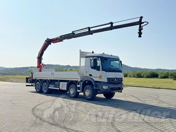 Mercedes Benz - ACTROS 3240 8x4 Ravna platforma + Kran Palfinger PK 23001 - EH C