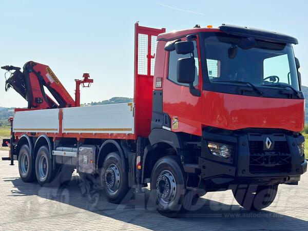 Renault - K 430 8x4 Ravna Platforma + Kran Palfinger PK 22002 - EH C