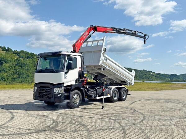 Renault - C 430 6x4 Kiper + Kran FASSI F165A.0.23