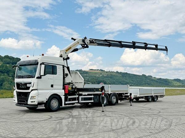 MAN - TGX 26.440 6x2 Platformom + Kran PK 41002-EH E + prikolica Platformom