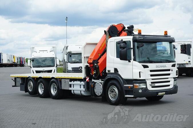 Scania -  P 420 8x4 Platforma + Kran PALFINGER PK 26002