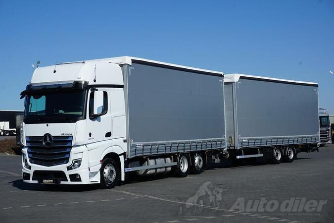Mercedes Benz - ACTROS 2542 6x2 kamion sa ceradom + prikolica sa ceradom