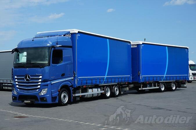 Mercedes Benz - ACTROS 2545 6x2 kamion sa ceradom + prikolica sa ceradom