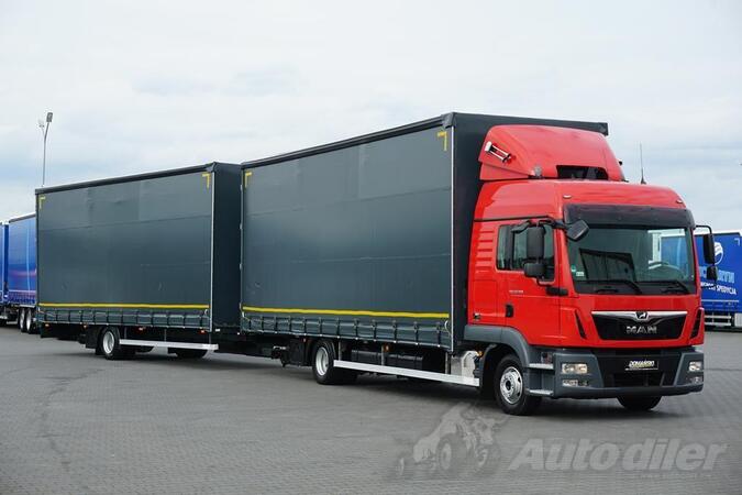 MAN - TGL 12.250 120 M3 kamion sa ceradom + prikolica sa ceradom