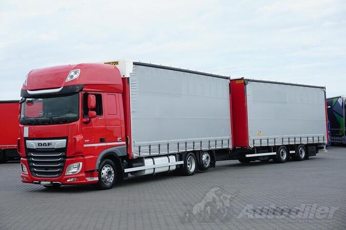 DAF - XF 480 kamion sa ceradom + prikolica
