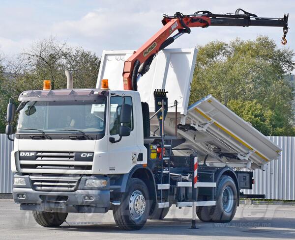 DAF - CF 75.310 Kiper + Kran Palfinger PK-11001-K