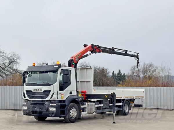 Iveco - Stralis 310 PRITSCHE 7,80m +KRAN kamion s ravnom platformom / LUS-1069