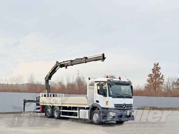 Mercedes Benz - ANTOS 2543* HIAB 144 BS - 2 HIDUO /FUNK kamion s ravnom platformom / LUS-1077