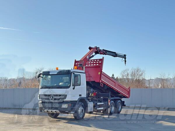 Mercedes Benz - ACTROS 2636 BORDMATIC + kran 6x4 kiper / LUS-1092