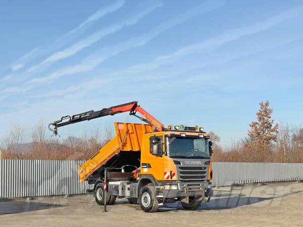 Scania - G 360 kiper + kran / LUS-1097