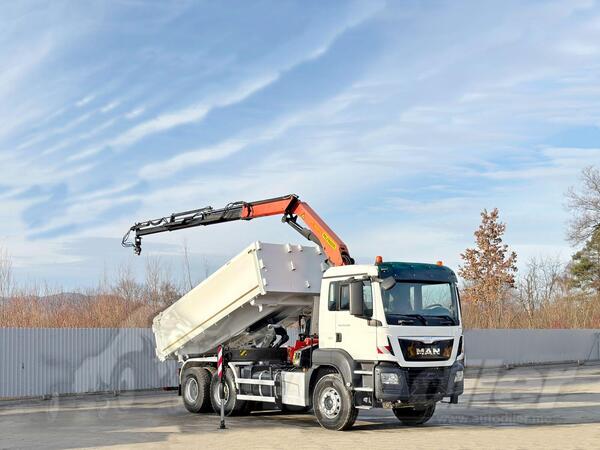 MAN - TGS 26.400 * PALFINGER PK 16001 K kran + FUNK * 6x4 kiper / LUS-1105
