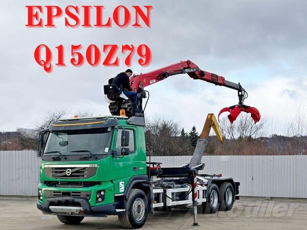 Volvo - FMX 460 kamion rol kiper + kran / LUS-1130