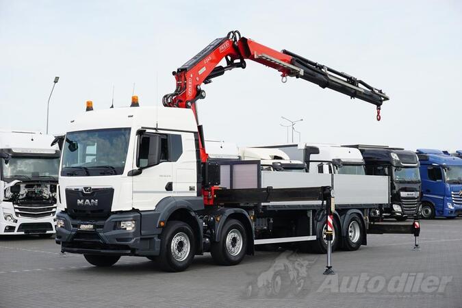 MAN - TGS / 35.470 / E 6 / FASSI F 545 kran kamion s ravnom platformom / DOM-1814