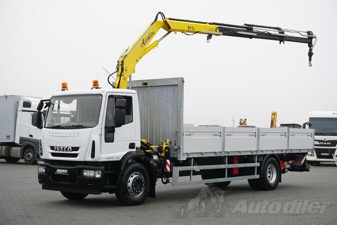 Iveco - EUROCARGO / 180E25 / HYVA 911 / ROTATOR / rampa kamion s ravnom platformom / DOM-1834