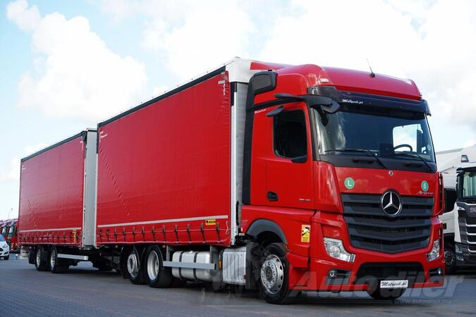 Mercedes Benz - ACTROS 2545 / Kamion sa kliznom ceradom + prikolica sa kliznom ceradom / IMP-3230