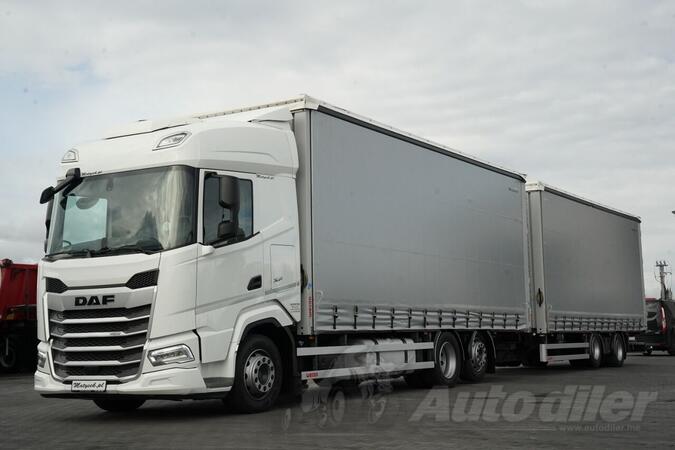 DAF - XF 480 / KOMPLET TANDEM / 120 M3 / PODIZNA OSOVINA / I-PARK COOL / kamion sa ceradom + prik...