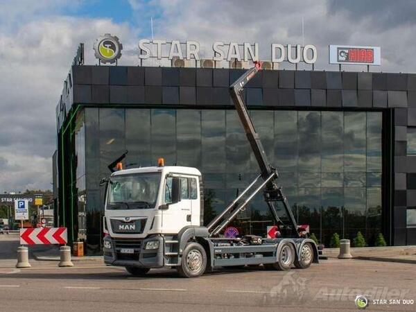MAN - TGS 26.430 / 6x2 / HIAB MULTILIFT Optima 20S59 / kamion sa kukom za podizanje kontejnera / ...