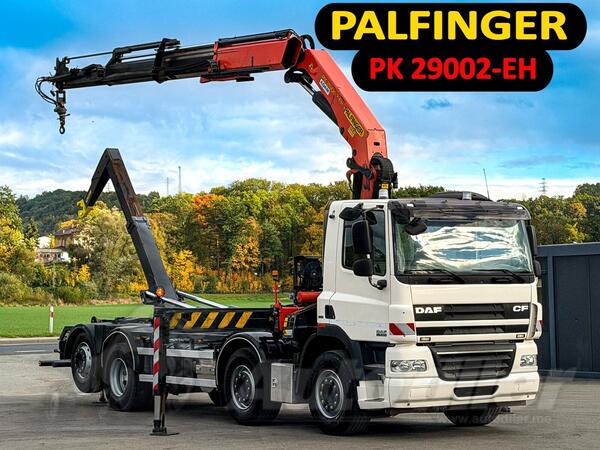 DAF - CF 85.410 / 8x2 / abrolkiper / PALFINGER PK 26002-EH / kamion sa kukom za podizanje kontejn...