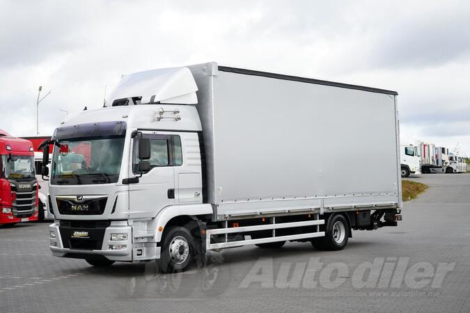 MAN -  TGM / 15.290 / ACC / EURO 6 / CERADA + HIDRAULIČNA RAMPA / 18 PALETA / TERETNO VOZILO SA C...