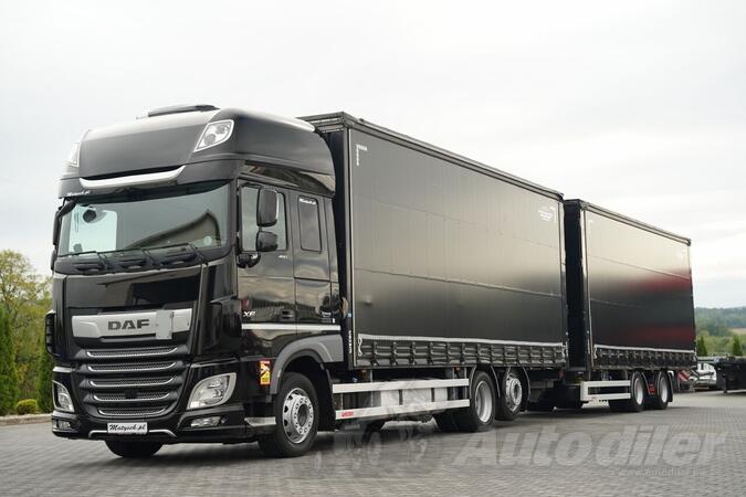 DAF - XF 480 / 6X2 / TANDEM KOMPLET 120 M3 / PROLAZNI / 7,7 M + 7,6 M / kamion + prikolica sa cer...