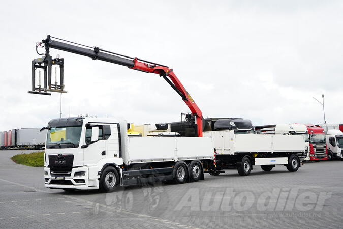 MAN - TGS / 26.470 / 6X2 / SANDUČAR SA PALFINGER PK 20 HIDRAULIČNOM DIZALICOM / KAMION SA PRIKOLI...