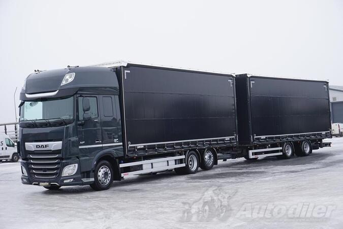 DAF - XF 480 / ACC / EURO 6 / transportni sastav 120 m³ / kamion sa kliznom ceradom + prikolica s...