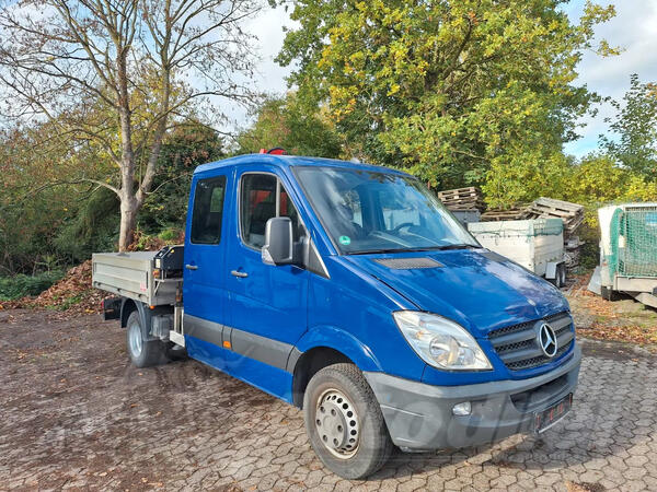 Mercedes Benz - Sprinter II kamion sa ravnom platformom / dupla kabina / kran / modeli 413 / 414 ...