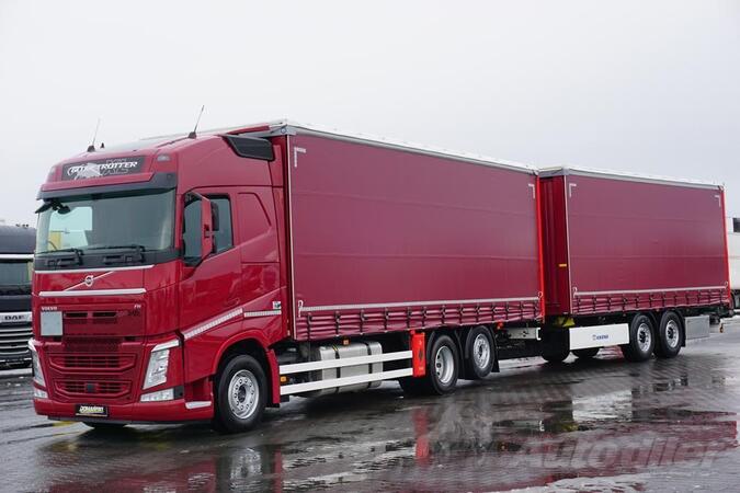 Volvo - FH 460 / EURO 6 / jumbo / kamion sa klizna zavesa cerada + prikolica / DOM-1965