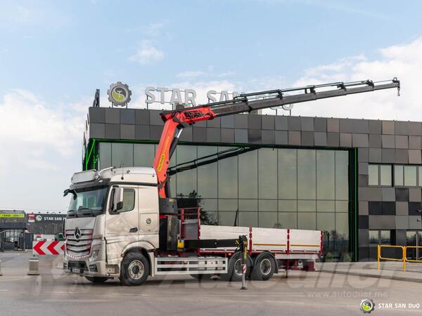 Mercedes Benz - ACTROS 2653 6x4 Palfinger PK 34002 SH kran kamion s ravnom platformom / STR-0603