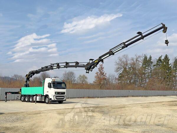 Volvo - FH 500 / kran PK 50002-EH F +JIB PJ080C / FUNK / 8x4 / kamion s ravnom platformom / LUS-1222