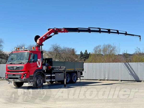Volvo - FMX 420 / 6x6 / kran / kamion s ravnom platformom / LUS-1236